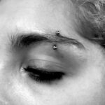 Eyebrow piercing done with a 16g curved barbell -- by Lhena -- Queen of Hearts, Wailuku, Maui