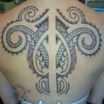 Tribal Polynesian back spine tattoo - by QOH tattoo artist Leilani