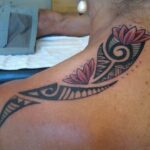 Tribal Polynesian shoulder back tattoo - by QOH tattoo artist Leilani