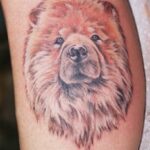 Dog portrait color tattoo - by QOH tattoo artist Leilani